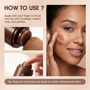 Barra Bronceadora Vegana Suave de Lujo para Maquillaje, Contorno de Nariz e Iluminador, Mini Barra Bronceadora <span class=keywords><strong>Facial</strong></span> Personalizada con Tinte, Marca Privada - Product Image 5