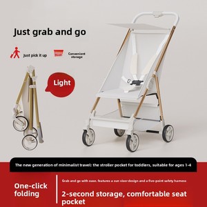 Trọng lượng nhẹ và thoải mái có thể gập lại xe đẩy em bé tuyệt vời cho đi bộ và dễ dàng đi Du Lịch Bỏ túi với thuận tiện lưu trữ túi - Product Image 6