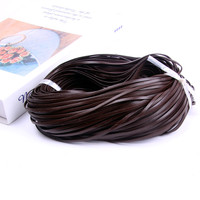 2 metre 2-10mm düz hakiki deri örgü takı kordon dize dantel halat DIY kolye bilezik bulma örgülü ürünler için