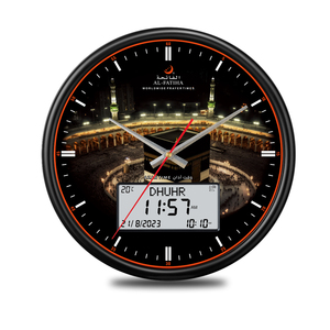Reloj de Pared Digital Alfatiha 360 con Alarma de Oración, Hora Mundial, Multifunción, Azan Islámico, Calendario de Ramadán, Reloj con Horarios de Oración para Mezquita - Product Image 4