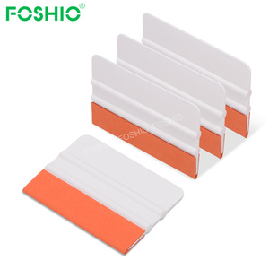 Foshio Logo Tùy Chỉnh 4 Inch Nhựa Cảm Thấy Cạnh Da Lộn Squeegee Vinyl Bọc Công Cụ - Product Image 3