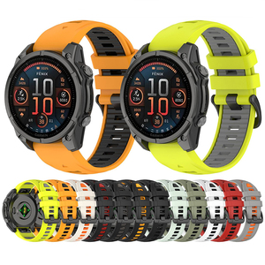 Bracelet en silicone souple Sport Quick-Fit 20 22 26mm pour Garmin <span class=keywords><strong>Fenix</strong></span> 8 <span class=keywords><strong>7X</strong></span> <span class=keywords><strong>7</strong></span> 7S 6X 5 6 6S Pro Tactix 8 Bracelet de remplacement pour montre intelligente - Product Image 2