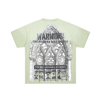 T-shirt pour homme en coton 100% lourd, style streetwear américain, imprimé DTG, respirant et absorbant l'humidité, effet délavé rétro