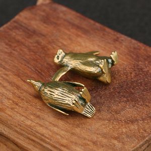 Venda quente Little Penguin Latão Ornamentos Bonito Chá Divertido Pet Decorações Cobre Esculturas Handheld Artefatos Coletados - Product Image 5