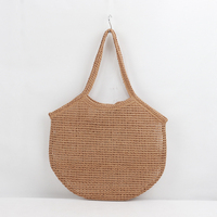 Grand sac à main de plage décontracté pour femme en paille tressée, style simple et tendance, sac fourre-tout ajouré pour les vacances, les loisirs et le shopping