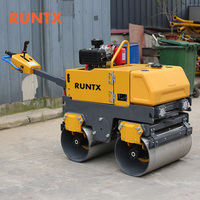 Compacteur à rouleau manuel RUNTX de 800kg avec double tambour