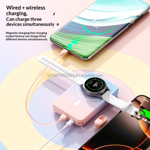 Power Bank Magnetico Premium 10000mAh per <span class=keywords><strong>Telefono</strong></span>, Orologio, Auricolari, <span class=keywords><strong>Ricarica</strong></span> <span class=keywords><strong>Wireless</strong></span> Rapida 15W <span class=keywords><strong>con</strong></span> Cavo, Cordino, Uscita USB-C PD 20W - Product Image 4