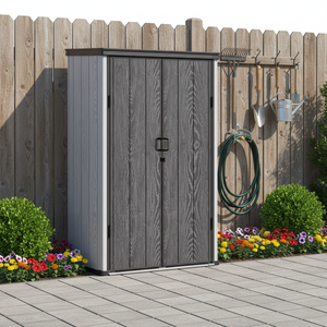 <span class=keywords><strong>Abri</strong></span> <span class=keywords><strong>de</strong></span> <span class=keywords><strong>jardin</strong></span> en plastique écologique, résistant aux intempéries, avec plancher, rangement extérieur personnalisé, facile à assembler - Product Image 2