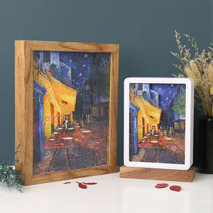 Decoración de Pared PS, Marco Decorativo para el Hogar, Regalo, Lámpara de Mesa con Diseño de Café Terraza Nocturna de <span class=keywords><strong>Van</strong></span> <span class=keywords><strong>Gogh</strong></span>, Luz Nocturna Infantil - Product Image 2
