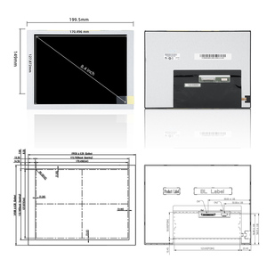 AUO 8.4 inch XGA TFT IPS hiển thị LCD Bảng điều chỉnh độ sáng cao 700nits LVDS 40Pins LCM cho tình trạng thiết bị màn hình - Product Image 3