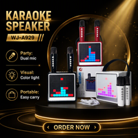 Enceinte Bluetooth portable HIFI en gros avec 2 microphones intégrés et LED colorées pour fêtes d'anniversaire