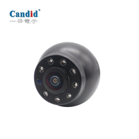 Kamera bulat Mini, resolusi HD Cctv dengan kamera mundur tampilan malam dipasang di dalam/samping/belakang untuk mobil Universal