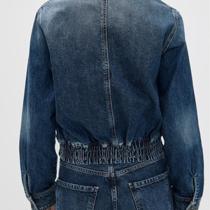 Veste en jean à bas prix, vente en gros, style streetwear hip-hop, 100% coton, délavée à l'acide, courte, pour femme - Product Image 4