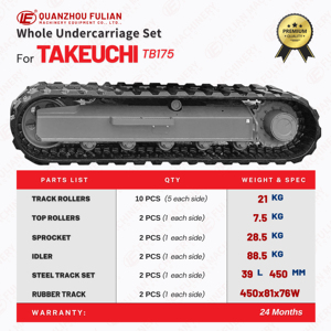 Parti del telaio del Mini escavatore <span class=keywords><strong>TB175</strong></span> 05614-01000 ruota folle per componente <span class=keywords><strong>Takeuchi</strong></span> - Product Image 3