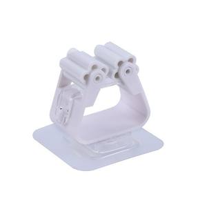 DS2814 Colgador de gancho para escoba y recogedor de baño, autoadhesivo, sin perforación, Clip para escoba, pinzas para fregona, soporte para fregona y escoba de montaje en pared - Product Image 1