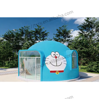 Installation facile Hôtel géodésique Resort de plein air igloo préfabriqué modulaire Maison dôme tente circulaire de luxe