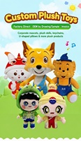 Mascotte en peluche personnalisée, jouet en peluche doux pour événement d'entreprise, promotion de marque