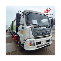 Camion compacteur de déchets d'occasion en bon état avec moteur diesel, camion de collecte et de transport de déchets à vendre