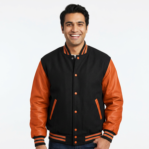 <b>Light</b> Weight Varsity <b>jacket</b> for <b>men</b> street wear breathable quick dry Solid color Varsity <b>Jacket</b> CollegeBaseballjacket for <b>men</b> - Product Image 1