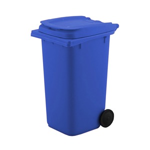 Custom Logo Plastic <b>Mini</b> Trash Can Pen Holder Wheelie Bin Shape Desktop Stationery Organizer for Promotional Activities - Product Image 3