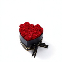 Nouveauté : Boîte cadeau de 16 roses éternelles de luxe pour la Saint-Valentin, la fête des Mères, la remise des diplômes, Noël, longue durée