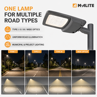 Lampe de rue LED haute efficacité 190lm W IP66 IK10 pour éclairage extérieur de routes et autoroutes, installation flexible