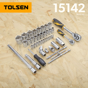 トルセン 15142 45ピース 工業用 家庭用 DIY スチール製 メカニック スパナ 工具セット ボックス入り - Product Image 5