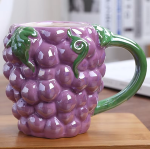 Tazza da Caffè in Ceramica a Forma di Frutta 3D, Design Arancia/Uva/<span class=keywords><strong>Zucca</strong></span>/Fragola/Banana/Pomodoro, Tazza Divertente e Originale - Product Image 6