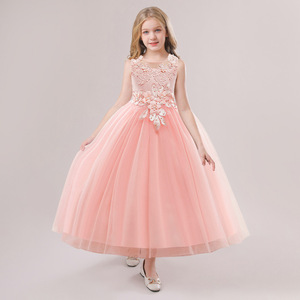 Robes en Tulle pour Filles, Grande Taille, Vente Chaude en Gros, Prêtes à Expédier, Robes de Soirée à Fleurs pour Enfants - Product Image 1