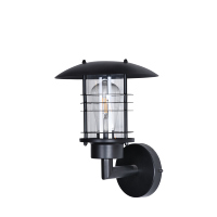 Lanterne murale extérieure moderne avec abat-jour cylindrique transparent pour l'éclairage de porche