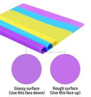 Tapis de table en silicone de qualité alimentaire, résistant à la chaleur, écologique, antiadhésif, facile à nettoyer, flexible, pour la cuisson et la salle à manger, multi-usages, 1 mm d'épaisseur