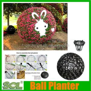 Produits de décoration de jardin, grand pot à fleurs en plastique en forme de boule géante pour l'extérieur - Product Image 4
