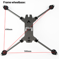 Quadricoptère FPV pliable de 15 pouces, empattement de 670 mm, kit en fibre de carbone, drone freestyle longue portée, accessoires DIY