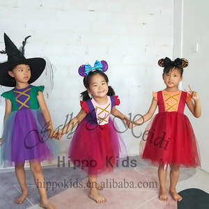 Nuovo Design Abito in <span class=keywords><strong>Tulle</strong></span> per Bambine con Motivo Hocus Pocus per Halloween, <span class=keywords><strong>Vestito</strong></span> Primaverile in Pizzo - Product Image 4