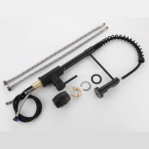 Commercial Noir Cuisine Évier <span class=keywords><strong>Robinet</strong></span> Ferme RV Navire Bassin Double Mode Réglage Mitigeur Pont <span class=keywords><strong>Plaque</strong></span> 1 3 Trous pour Salle De Bains - Product Image 6