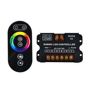12V 24V Metal PWM LED Dimmer 18A Stepless Dimming 6Key Full Touch RF <strong>Remote</strong> <strong>Control</strong> RGB CCT LED Module Strip <strong>Light</strong> Controller - Product Image 3