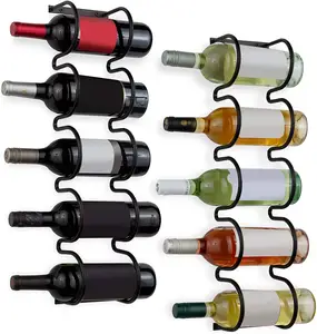 Zarif ve pratik şarap şişesi Metal tutucu duvara monte veya dolap tasarımı altında