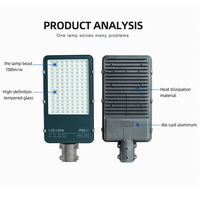 Lampadaires LED extérieurs étanches haute puissance AC 220V, indice de protection IP65, lampadaires routiers, lampadaires sur poteau, en tailles 50W, 100W, 150W