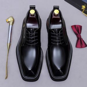 Nuevos Zapatos Formales de Cuero Genuino con Cordones para Hombre, Talla Grande 37-46, Transpirables, Ligeros, Antideslizantes, Casuales, de Vestir para Oficina - Product Image 3