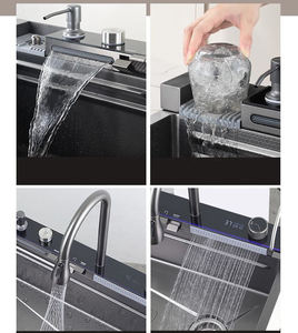 Fregadero de cocina multifunción de lujo de acero inoxidable negro <span class=keywords><strong>Cuba</strong></span> Inox - Product Image 4