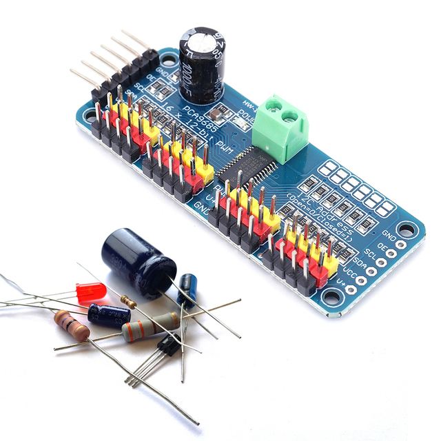 PCA9685 16 Channel 12 Bit PWM Servo Motor Driver I2C IIC Module for MG90S SG90 MG995