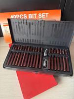 Lot de 40 clés à cliquet en acier haute résistance, jeu d'outils à douilles, entraînement 1/2 pouce, avec mallette rigide verrouillable rouge, garantie 3 ans