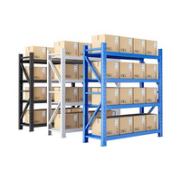 Rayonnage industriel en métal et fer pour stockage en entrepôt à usage moyen Supports à palettes en acier à revêtement en poudre durables Unités de présentoir