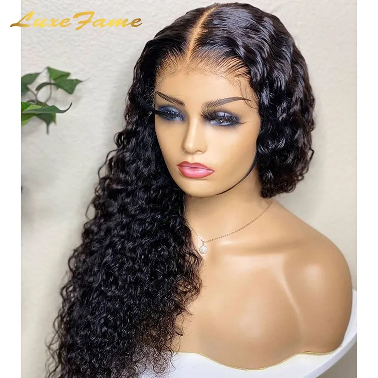 Factory 40 Inch Water Wave Full Lace Human Hair Wigs,Hd Transparent Swiss Lace Frontal Full Lace Wig,Full Curly Lace Front Wigs