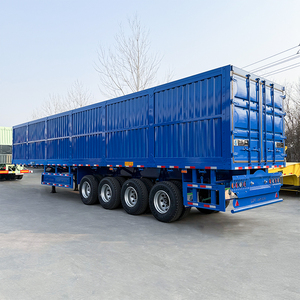 Semirremolque de Caja de Acero de 14m con Suspensión Mecánica de 4 Ejes, Capacidad de 60 Toneladas para Mercancías Voluminosas, Caja de Carga Reforzada de 2m de Altura - Product Image 3