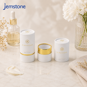Emballage cylindrique en carton rigide recyclable personnalisé avec insert en EVA pour sérum de soin de la peau, parfum, emballage en tube de papier, estampage à chaud - Product Image 2