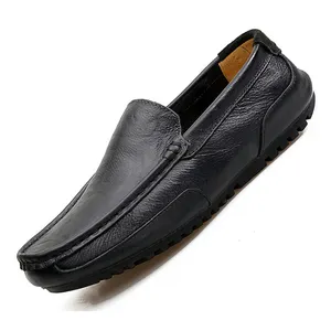 슬립 pratique classique sur la superieure en cuir de vachette hommes mocassins en cuir veritable mocassins en daim chaus