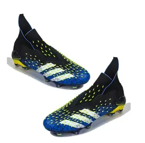 Nhà Máy Tùy Chỉnh Người Đàn Ông Cleats Bóng Đá Khởi Động Cao Top Bóng Đá Sneakers Turf Futsal Ngoài Trời Thời Trang Màu Trắng Giày Thể Thao Bóng Đá Khởi Động