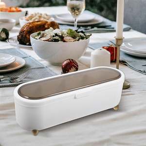 Caja de almacenamiento de especias multifunción ecológica moldeada por inyección de plástico PP de cuatro secciones compartimentos de grado alimenticio forma rectangular - Product Image 4