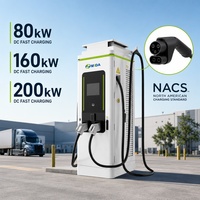 Station de recharge rapide DC intégrée à double borne 60KW/80KW CCS GBT CHAdeMO pour camions et bus électriques